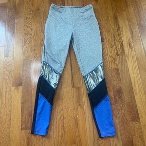 Girls Justice Activewear Leggings/Trackpants - Gray/Black/Blue - Size 12